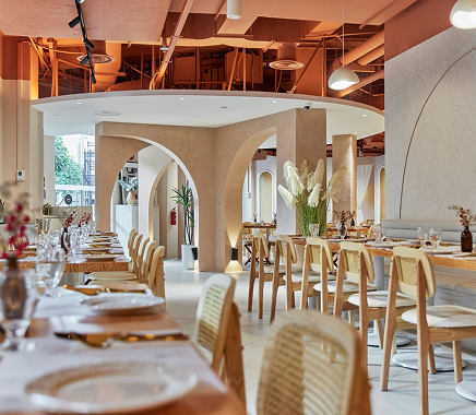 Café seating area